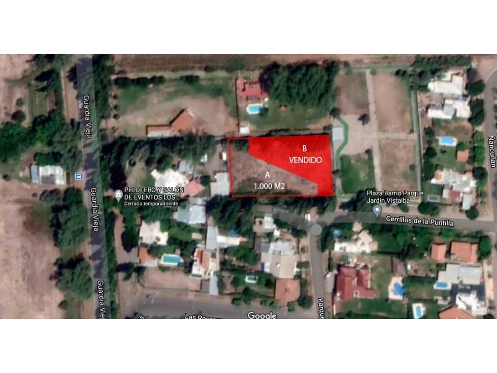 Lote 1.000 M2 en venta - Barrio Parque Jardin Vistalba - 1