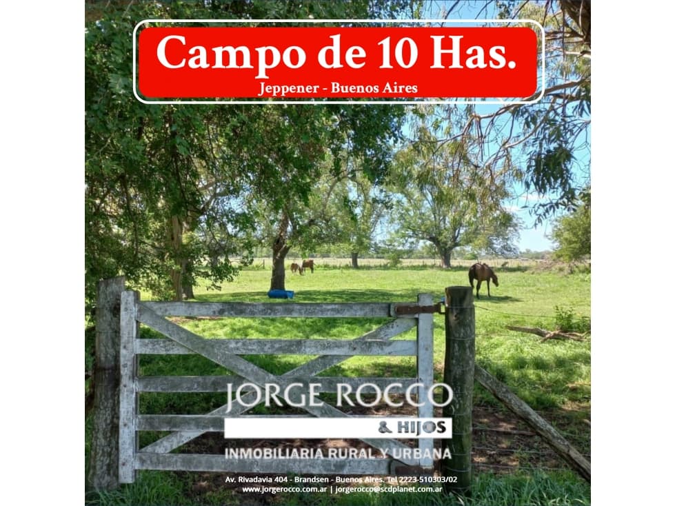 Campo en venta en Brandsen - Jeppener. 10 Has. varios destinos!!! - 1