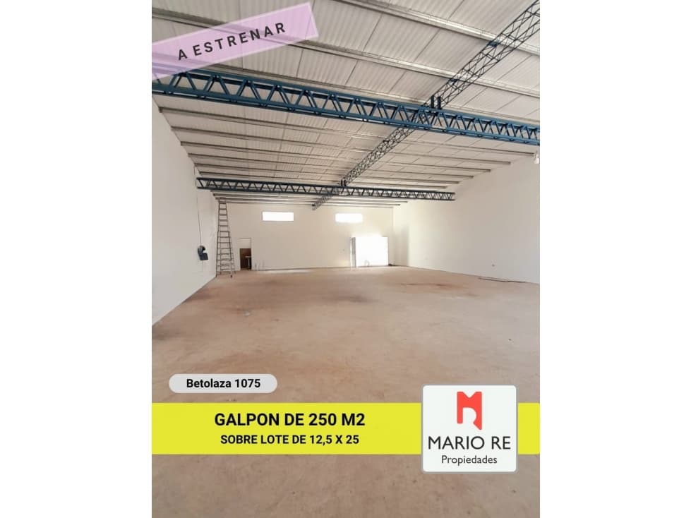 EN VENTA - GALPON A ESTRENAR DE 250 MTS CUBIERTOS - TRES ARROYOS - - 1