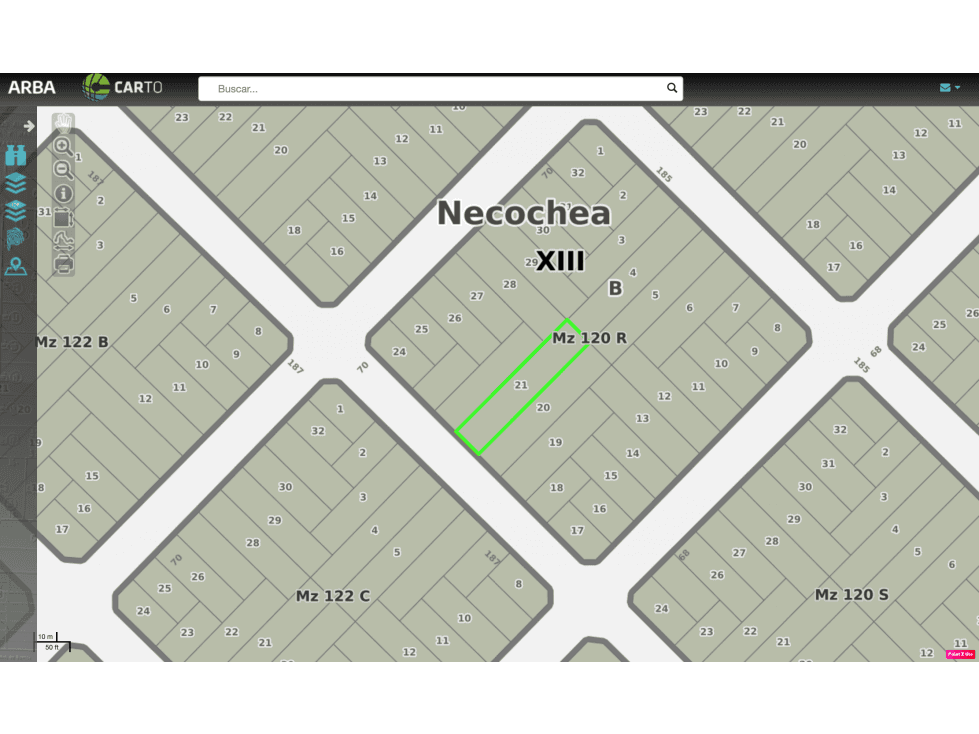 terreno sobre calle 187 y 68 de 500m2 - 1