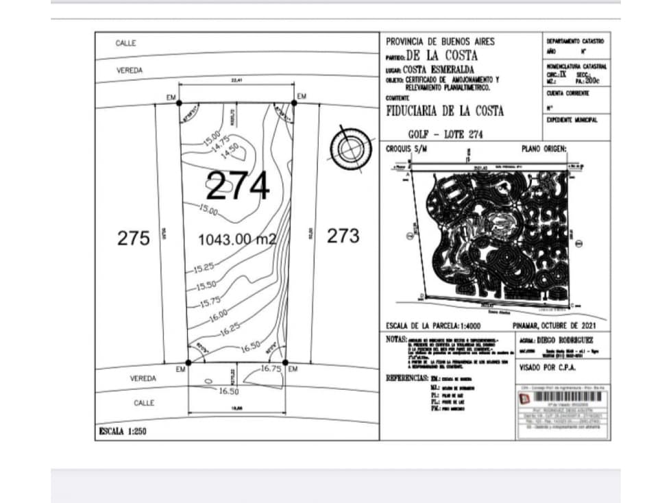 COSTA ESMERALDA LOTE EN VENTA - GOLF I 274 - 1