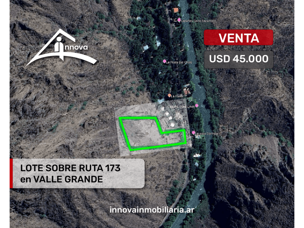 LOTE EN VALLE GRANDE CAÑON DEL ATUEL SOBRE RUTA 173 - 1