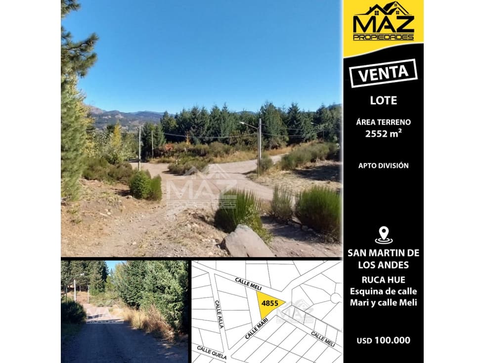 LOTE | Barrio: RUCA HUE - Esquina de calle Mari y calle Meli - 1