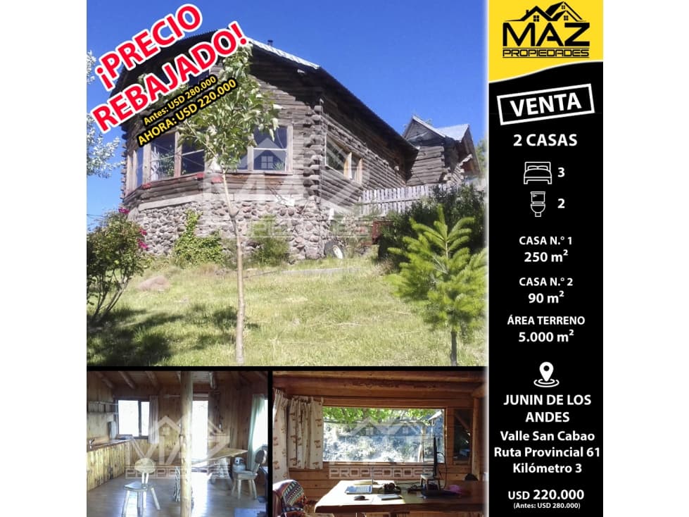 2 CASAS | VALLE SAN CABAO - RUTA PROVINCIAL 61 - Kilómetro 3 - 1