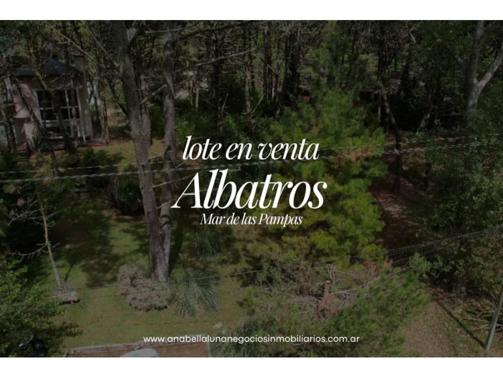 LOTE EN MAR DE LAS PAMPAS CALLE EN ALBATROS "UBICACIÓN PRIVILEGIADA " - 1