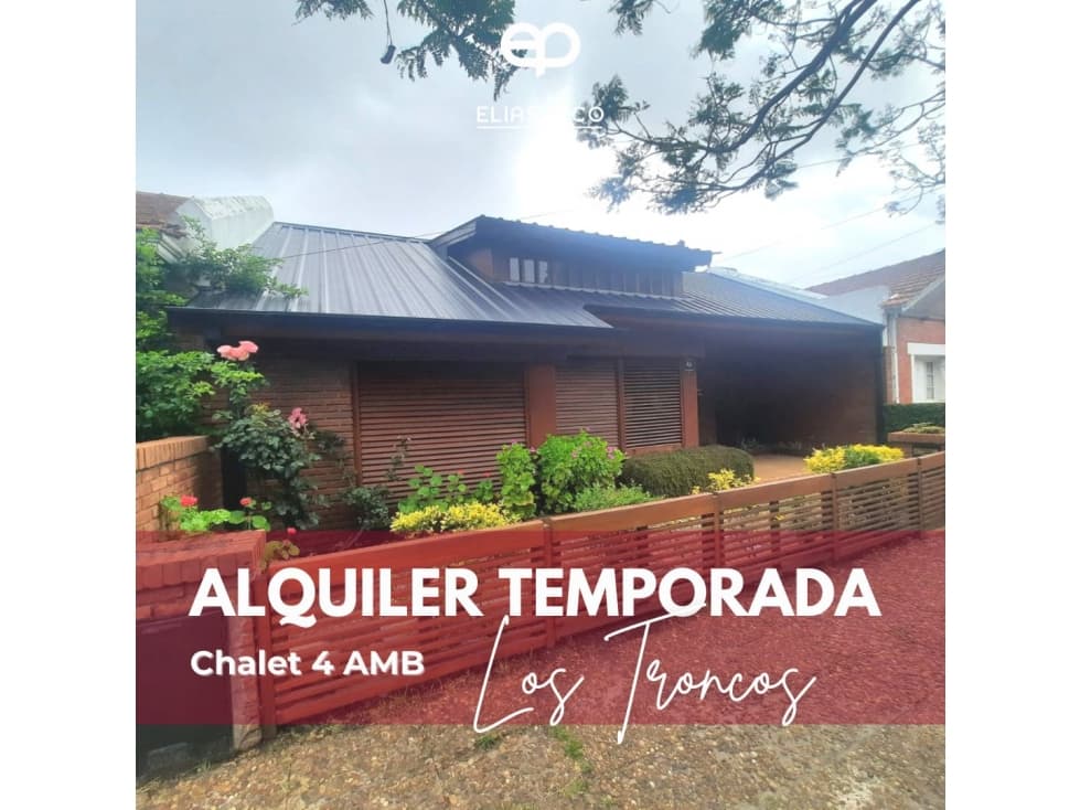 ALQUILER TEMPORADA Chalet 4 AMB - zona Los Troncos MDP - 1