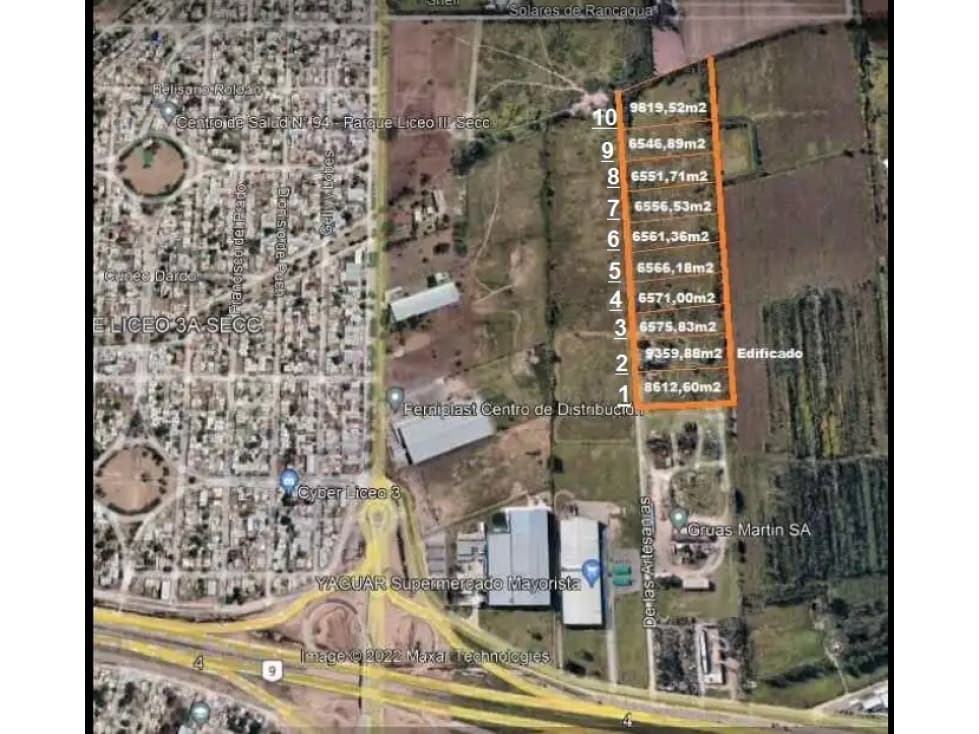 LIQUIDO LOTES a metros de COLECTORA entre puentes RANCAGUA Y CAPDEVILA - 1