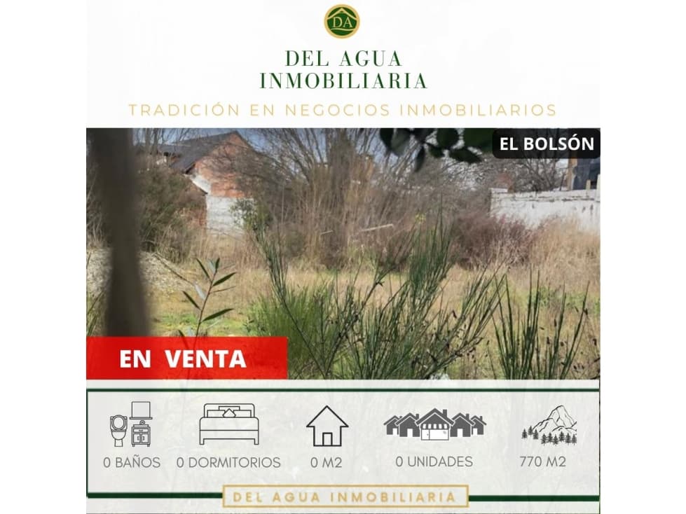 IMPORTANTE LOTE DE 750 M2 SOBRE AV SARMIENTO EN EL BOLSÓN LO-255 - 1