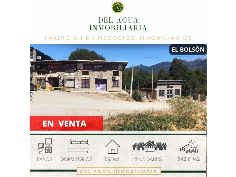 EN VENTA 2 LOCALES CON EXCELENTE UBICACION EN EL BOLSON LO-08 - 1