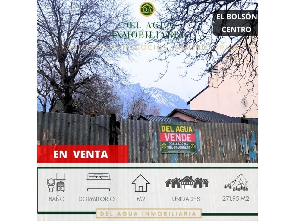 EN VENTA LOTE EN EL BOLSON SOBRE AV SAN MARTIN LO-267 - 1