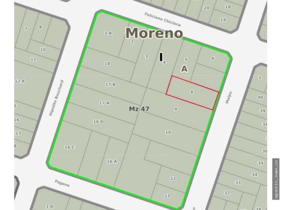 LOTE A LA VENTA EN MAIPU AL 500, MORENO - 1