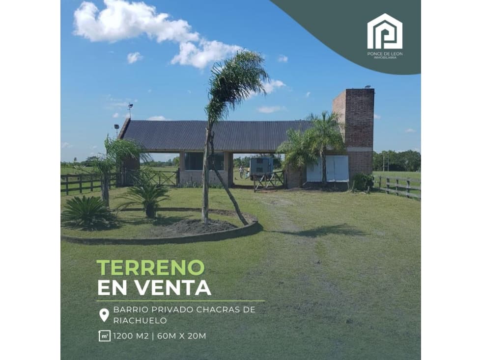 Terreno Chacras de Riachuelo Ctes de 20 x 60 M - 1