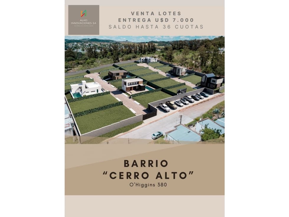 Loteo Barrio Cerro Alto - O'Higgins y Ezeiza - TANDIL - 1