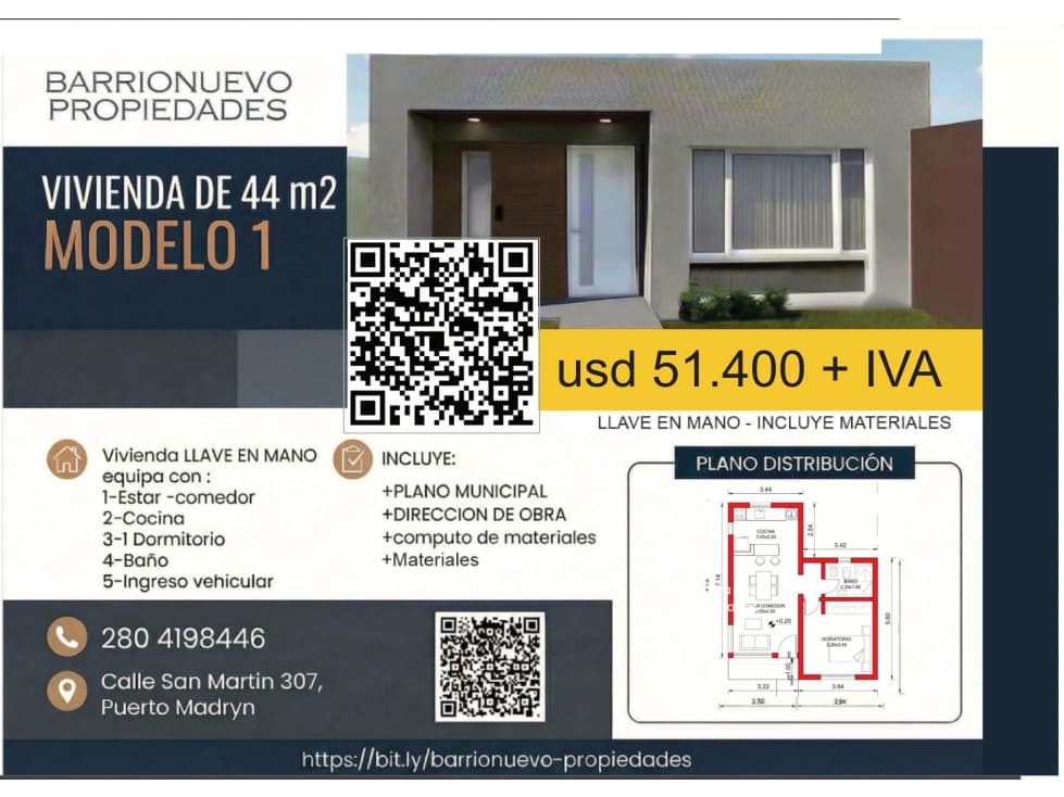 Se vende construcción llave en mano USD 51.400 dólares - 1
