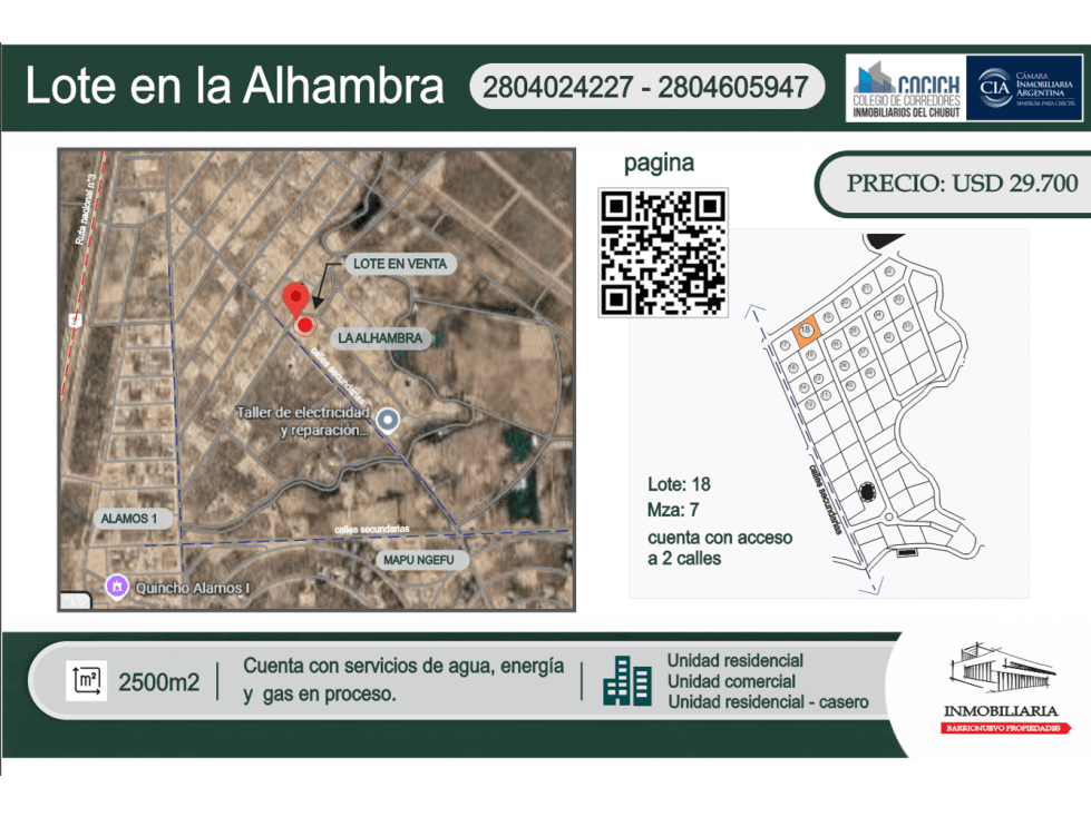Se venden dos lotes de 50x50 en loteo la Alhambra, Puerto Madryn - 1