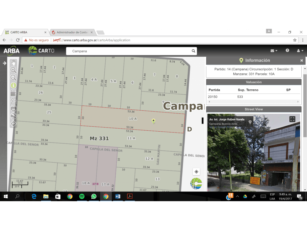 Lote en venta Av. Varela esquina Balbín - 1