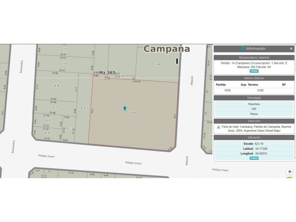 Fracción en venta en esquina de Iriart y Alberti - 1