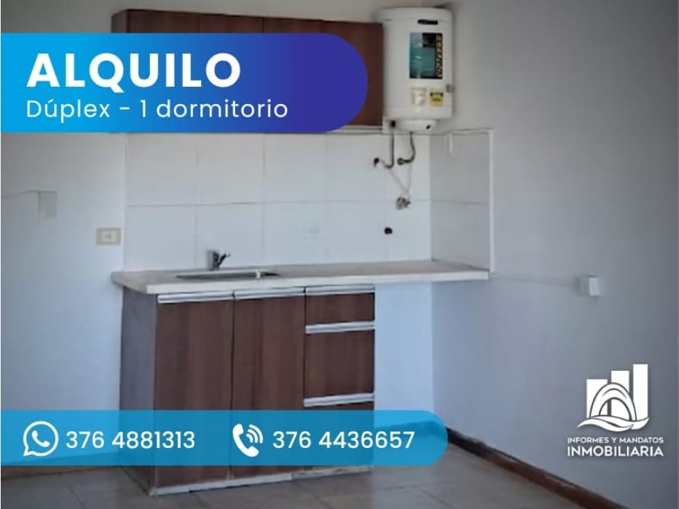 Alquilo Duplex 1 dorm. CENTRICO - 1