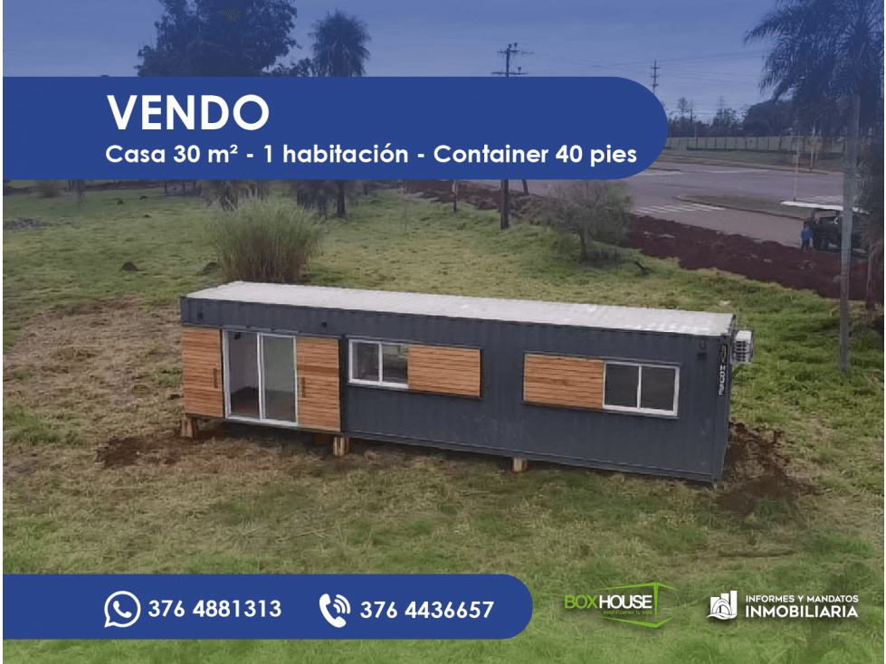 Casa 30m² - 1 habitación - Container 40 pies - 1