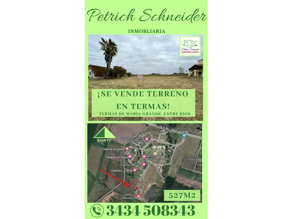 Se Vende Terreno en Termas de María Grande, Entre Ríos - 1