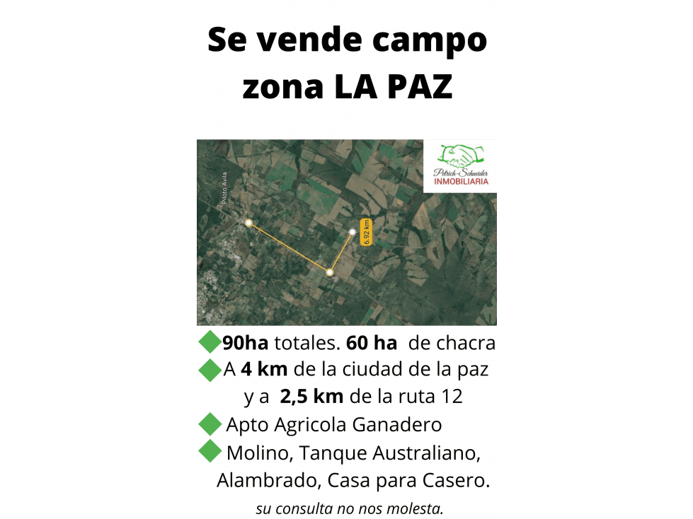 Se vende campo zona La Paz - 1