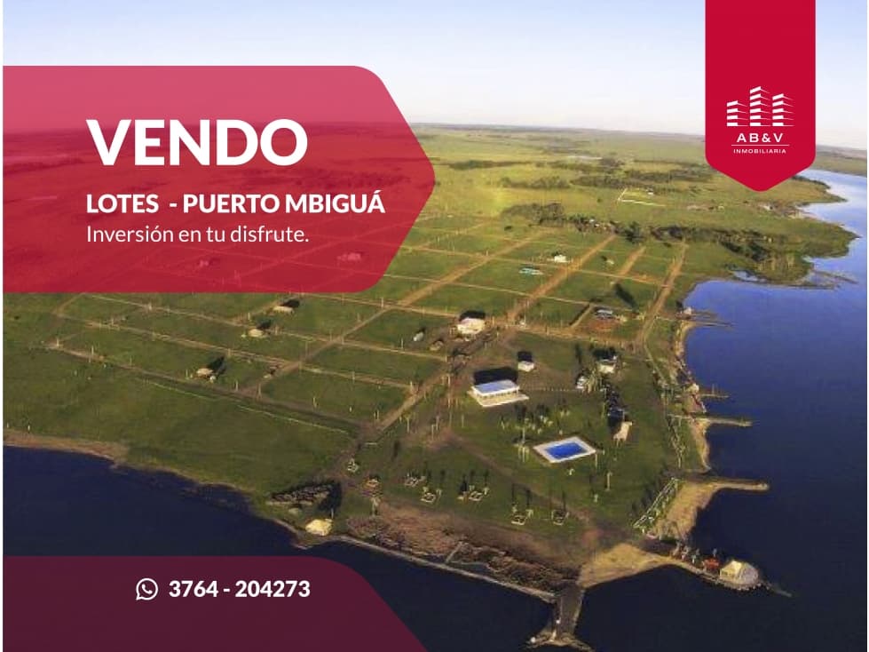 VENDO LOTES PUERTO MBIGUA - FRENTE AL RIO PARANA DESDE US$ 15.000 - 1