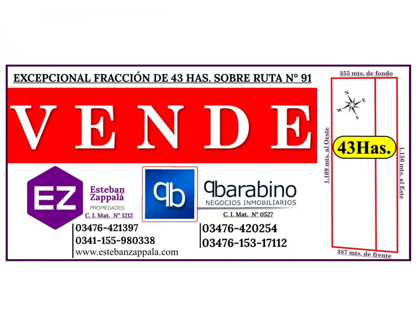 Campo en Oliveros, a metros de Autopista Rosario/ Santa Fe - 1