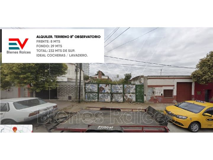 ALQUILER. UNICO TERRENO EN B° OBSERVATORIO. A 100 MTS DE AV PUEYRREDON SOBRE MARIANO MORENO - 1