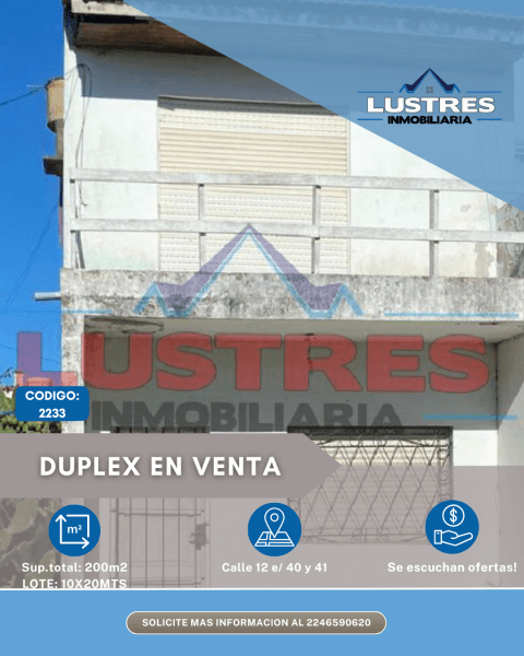 DUPLEX CON TERRENO EN SANTA TERESITA A REFACCIONAR - 1