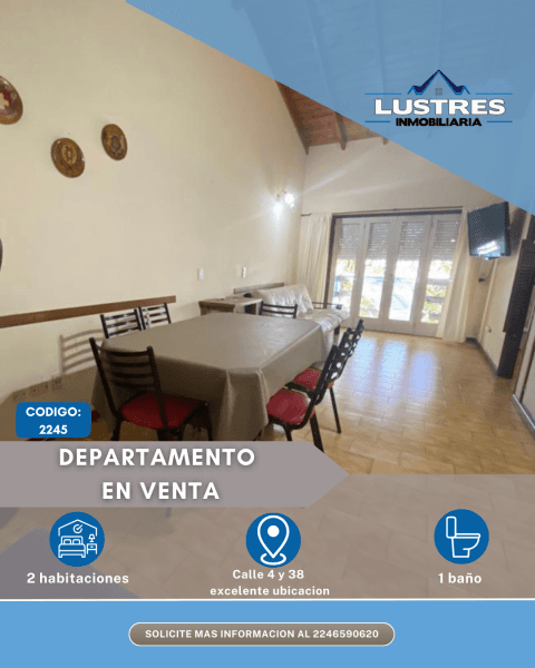 Departamento en venta 3 ambientes, Santa Teresita, a 400 mts de la playa - 1