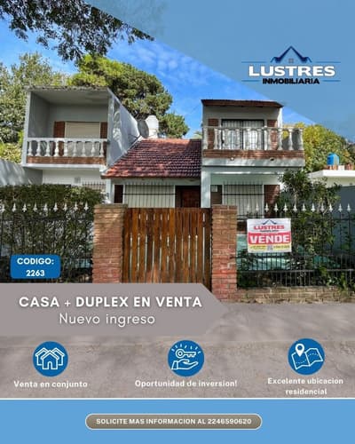 En Venta Casa + Duplex Santa Teresita - 1