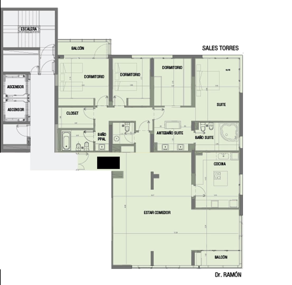Departamento 5 ambientes tres dormitorios con cocheras centro Neuquen Hilton Garden con amenities - 2