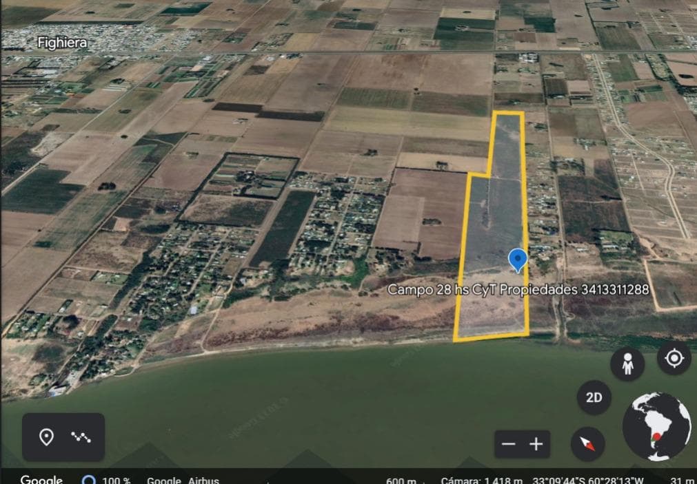 Venta Campo/Terreno Arroyo Seco y Rio Paraná Apto para loteo - 1