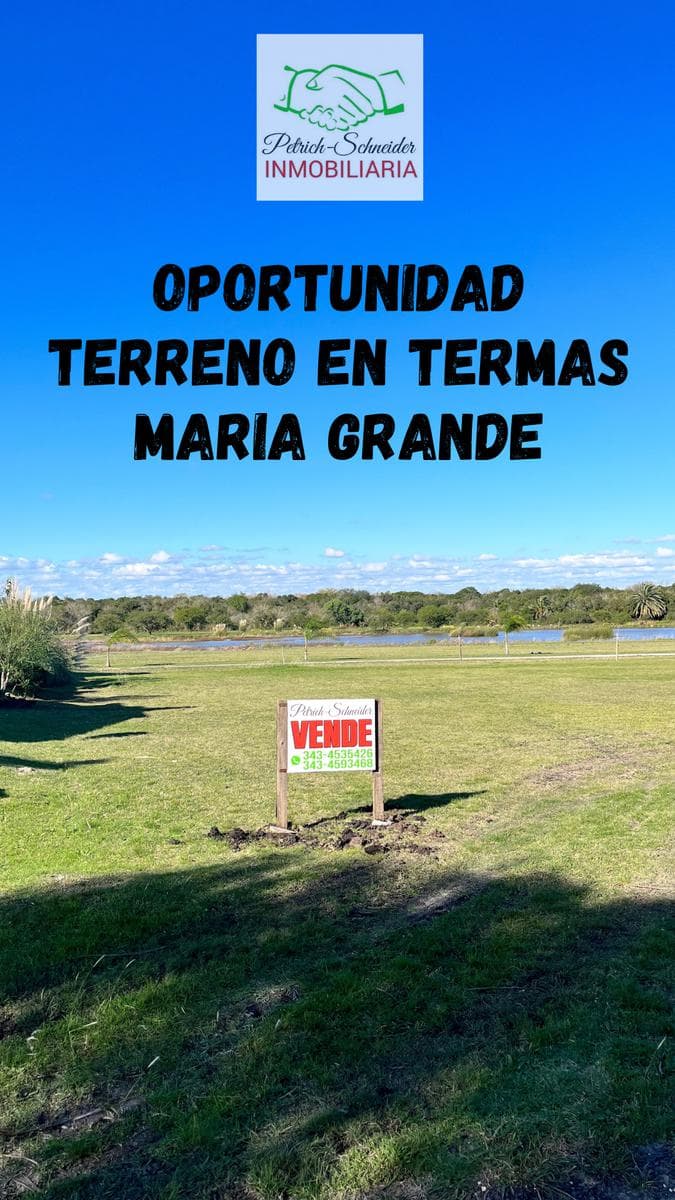 Oportunidad de terreno en Termas de María Grande - 1