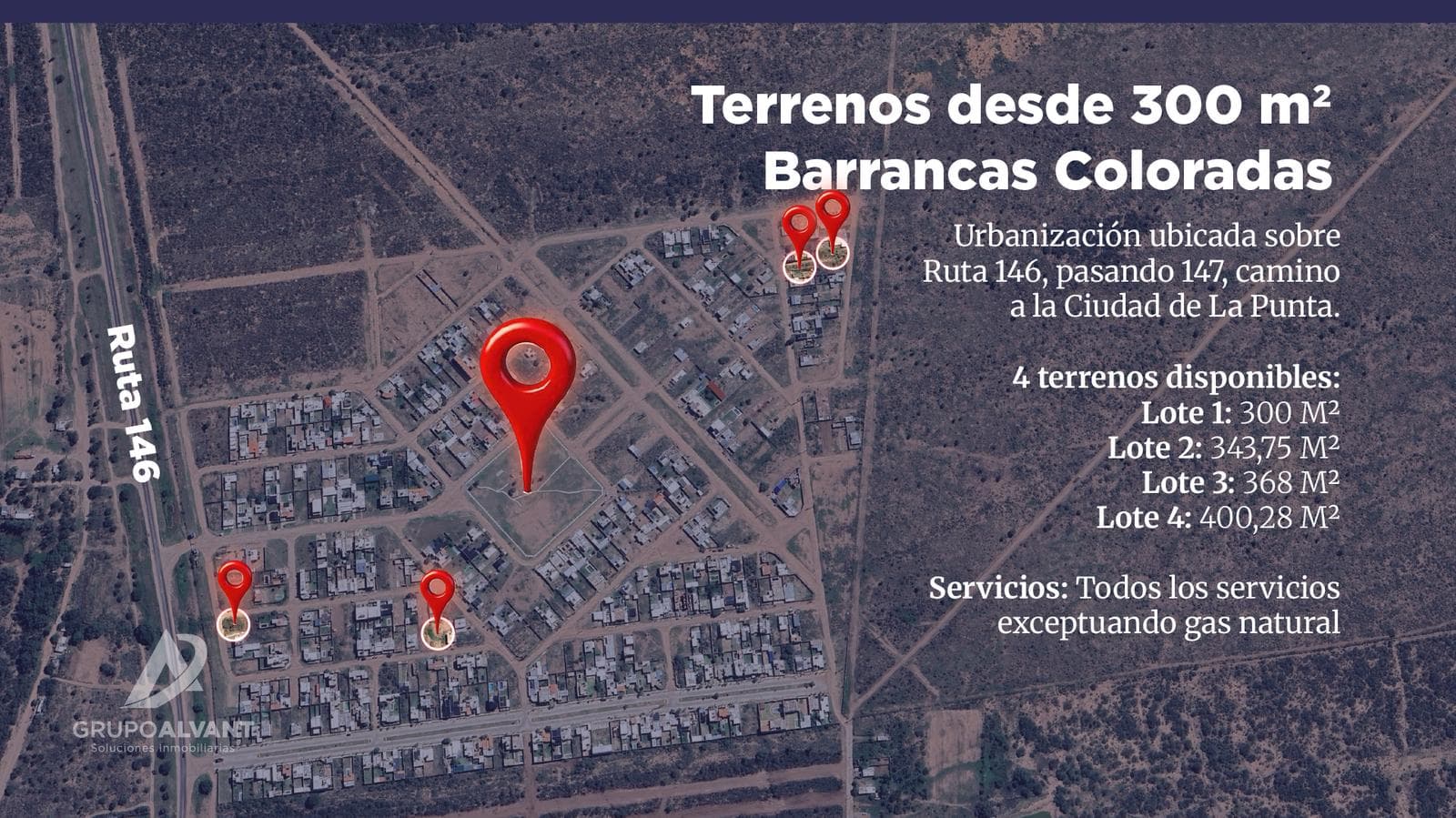 Venta. Terrenos desde 300 m². Barrancas Coloradas. San Luis. - 1