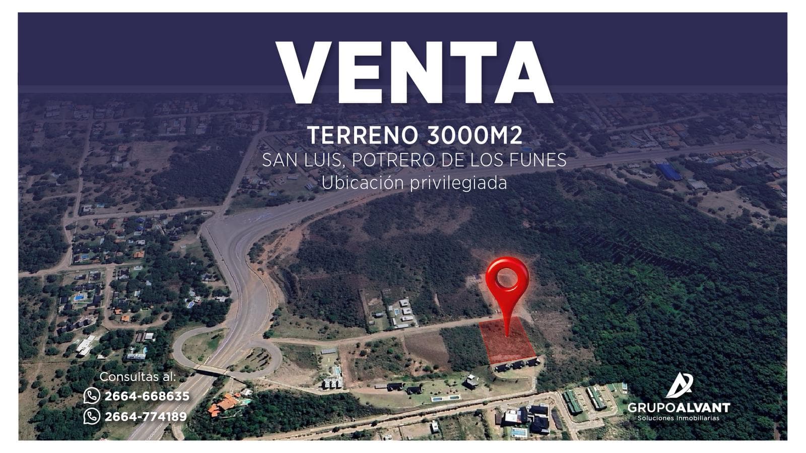 Venta. Terreno 3.000 m2. San luis, Potrero de los Funes, Cercano a Boxes - 1