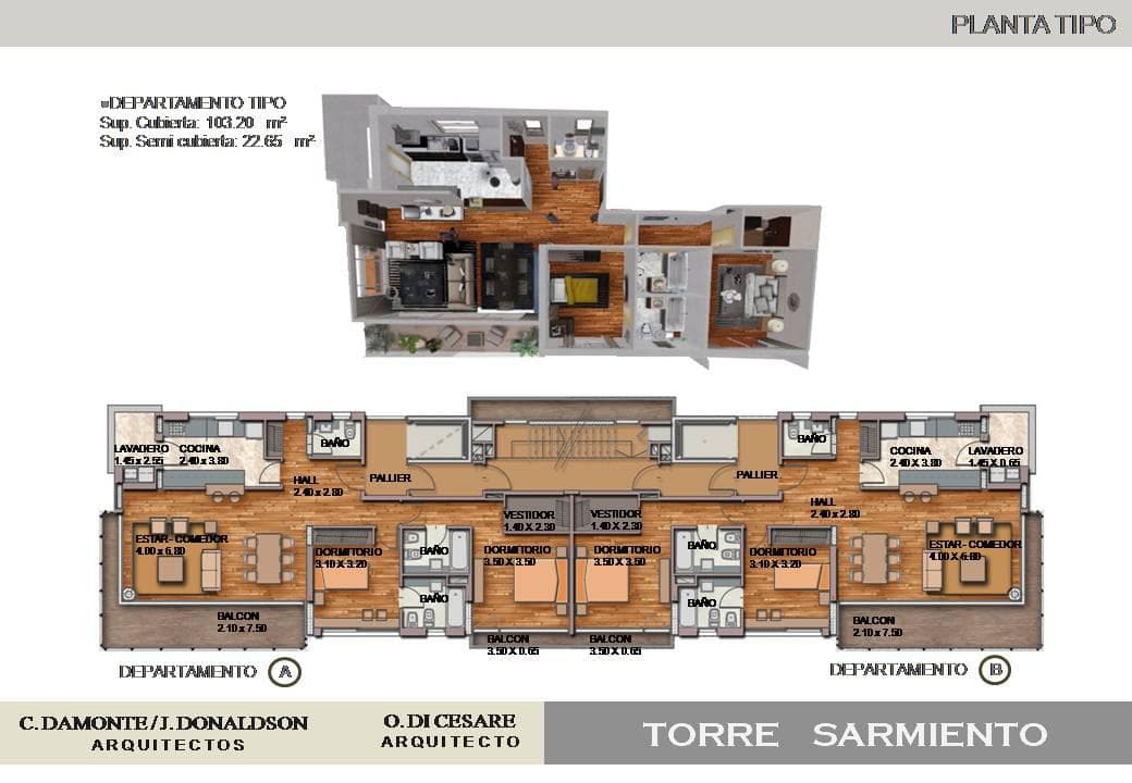 Departamento en venta TORRE SARMIENTO - Mart.-Vias/Santa Fe - 2