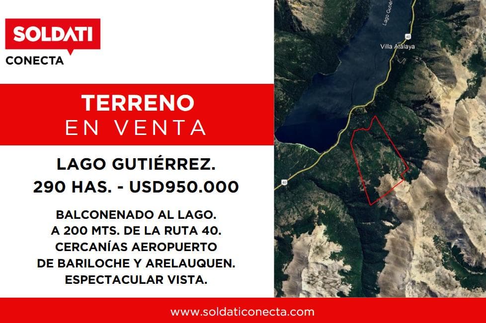 Fracción de Campo con Increíble Vista, Arroyo y Bosque en Venta - Lago Gutiérrez, Bariloche - 1