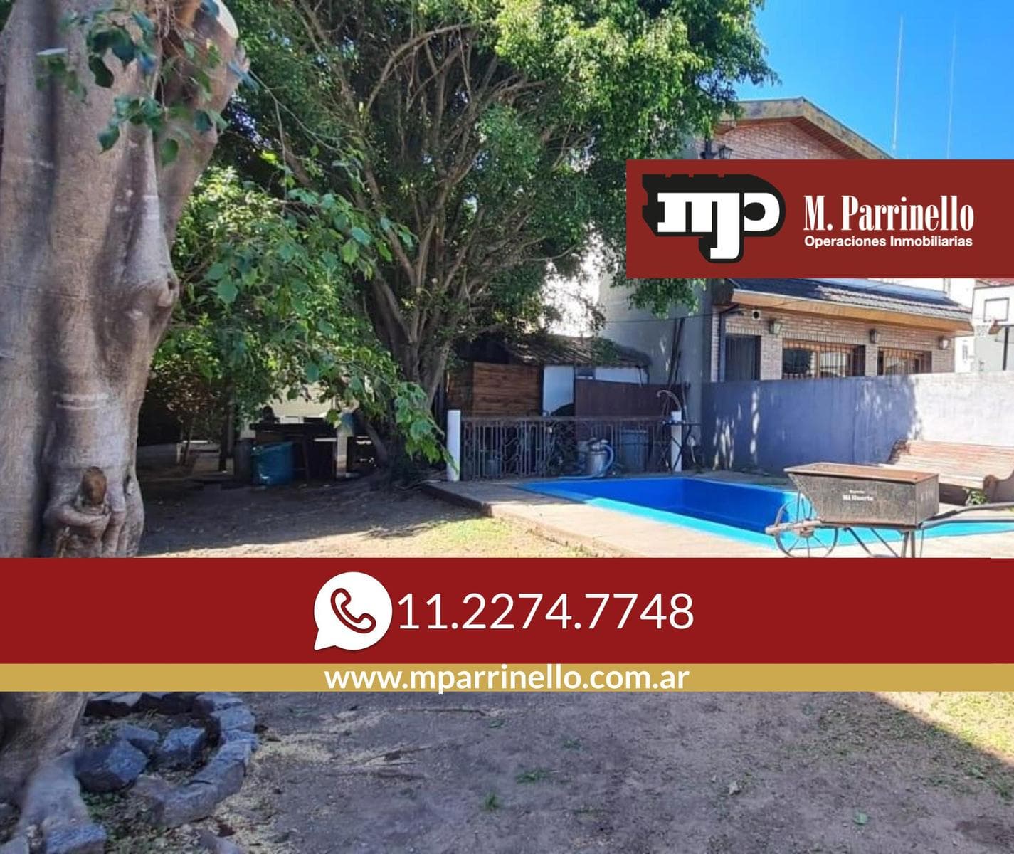 Casa sobre lote de 10x40 con gran jardín con piscina - En venta - 1
