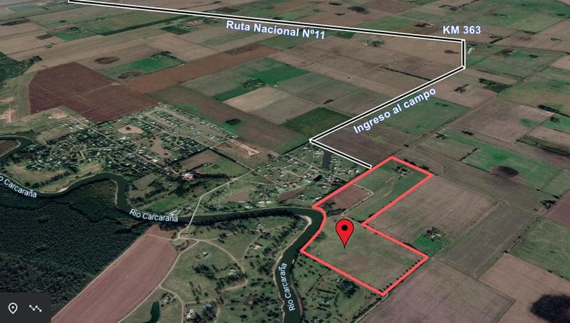 Fracción de Campo en Venta. Zona Solares del Carcaraña. Oliveros, Santa fe. - 1