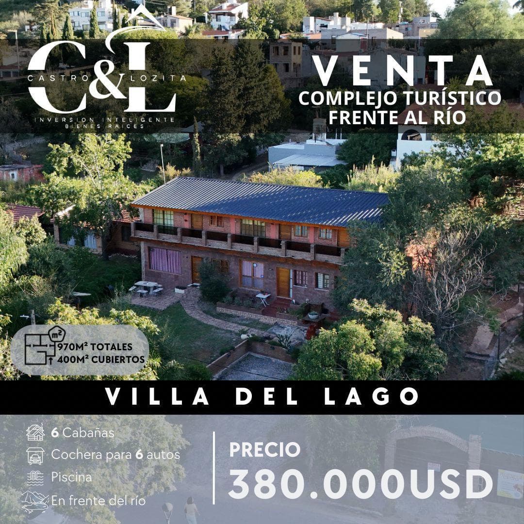 ESPECTACULAR COMPLEJO DE 6 CABAÑAS FRENTE AL RIO- Villa del Lago - Villa Carlos Paz - 1