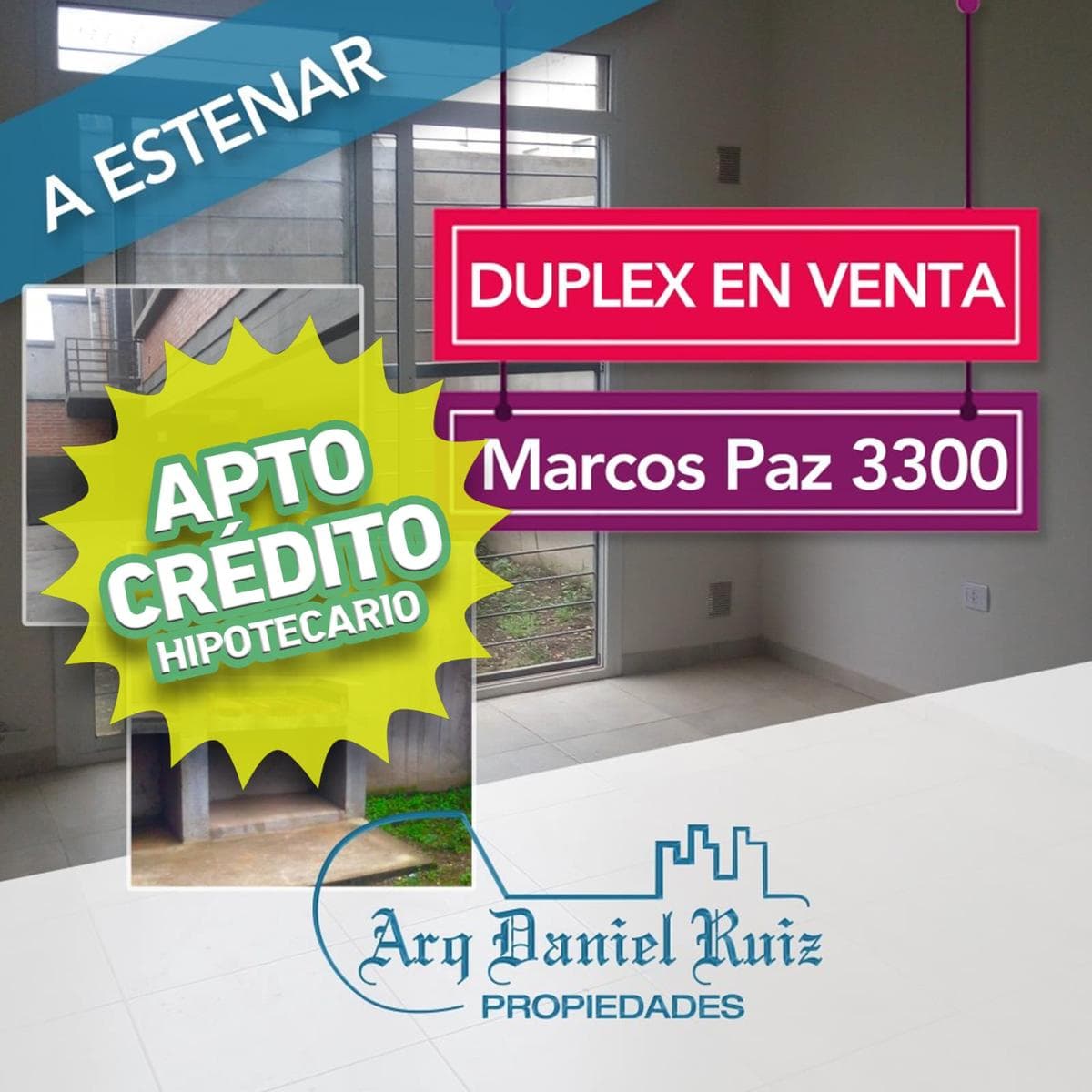Dúplex a estrenar en Marcos Paz 3300 ¡APTO CRÉDITO HIPOTECARIO! - 1