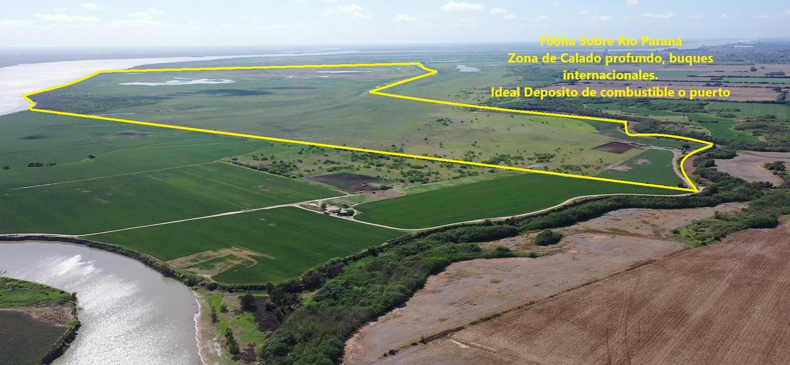 Venta Campo de 659 ha sobre Hidrovía el Rio Paraná en Santa Fe, Argentina - 1