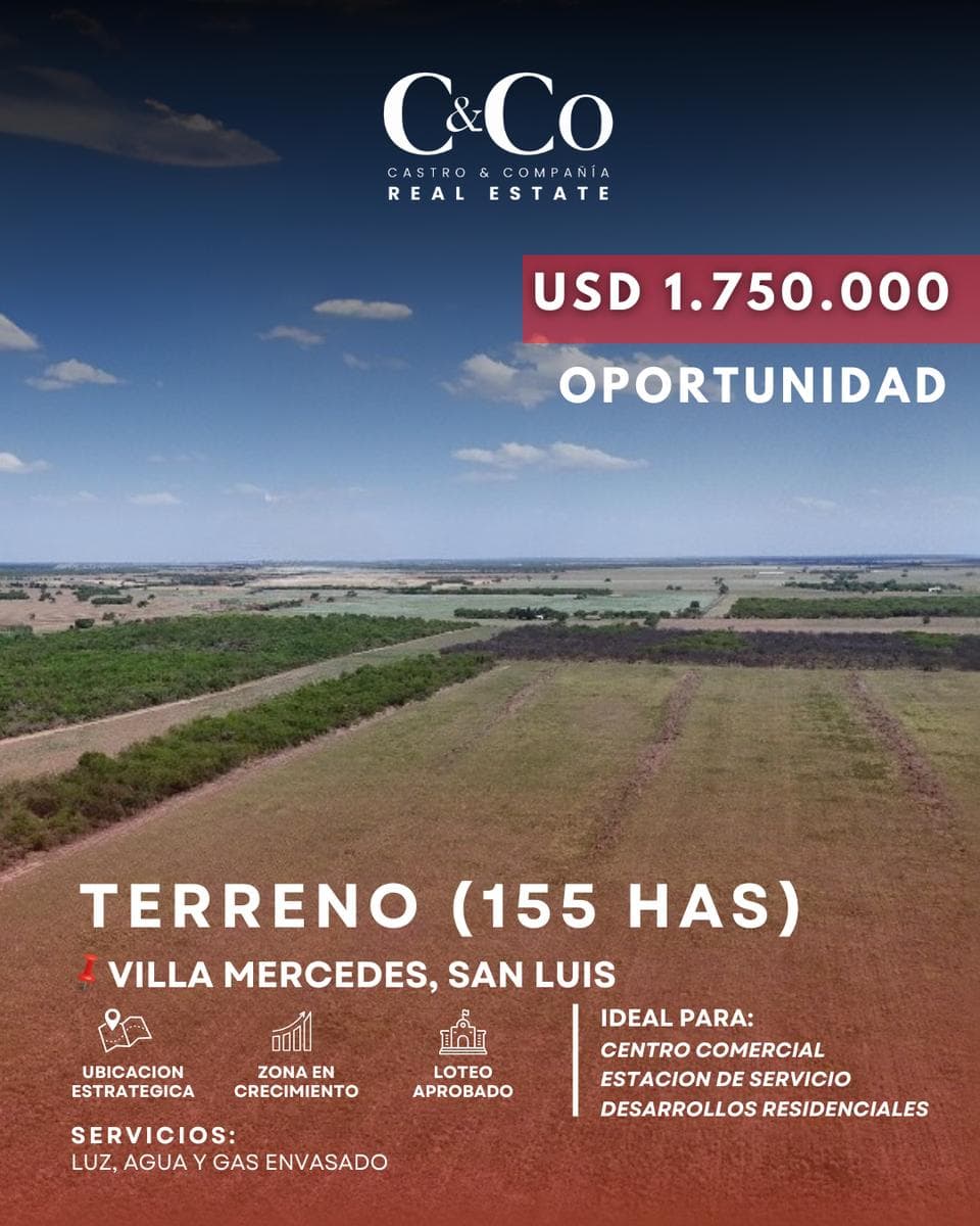 SE VENDE POTENCIALES 155 HAS SOBRE RUTA EX RURAL N°7- VILLA MERCEDES, SAN LUIS - 1