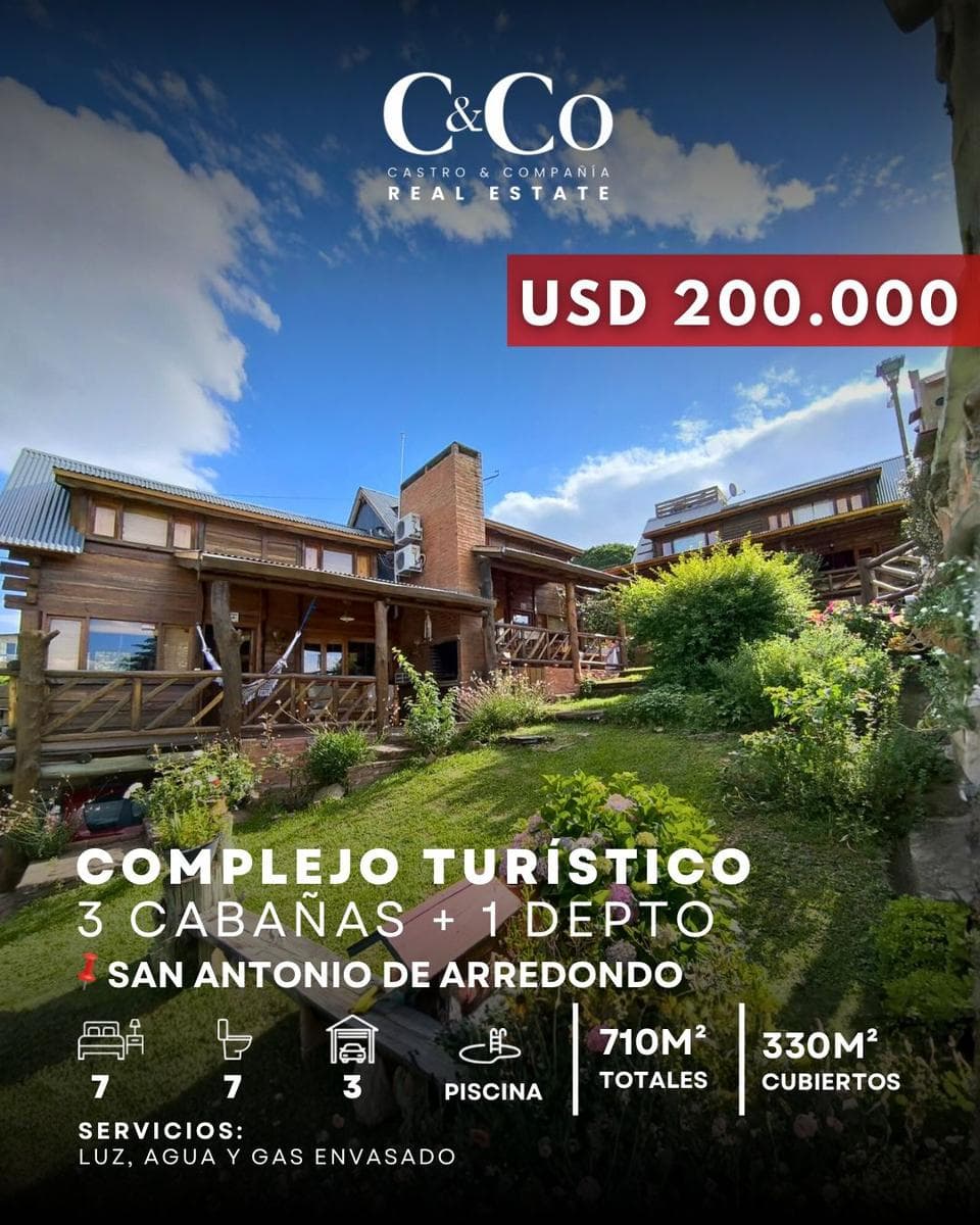 Venta Complejo De 3 Cabañas Y Departamento Equipados A 200Mts Del Rio En San Antonio De Arredondo - 1