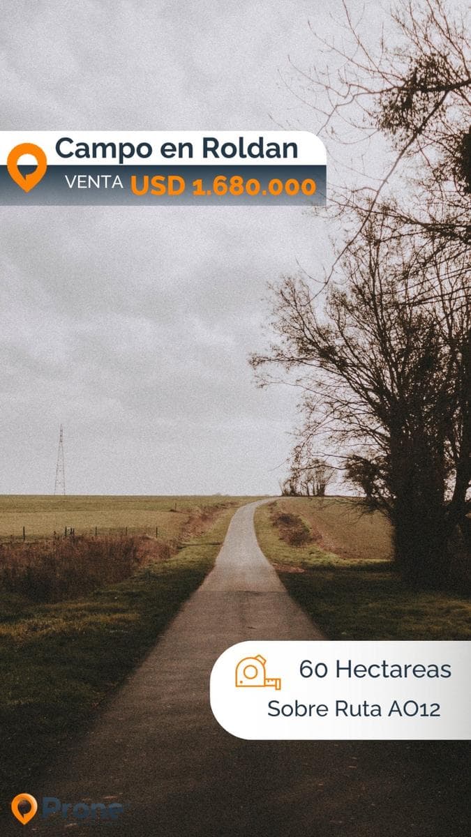 Venta campo sobre A012 Roldán. - 1