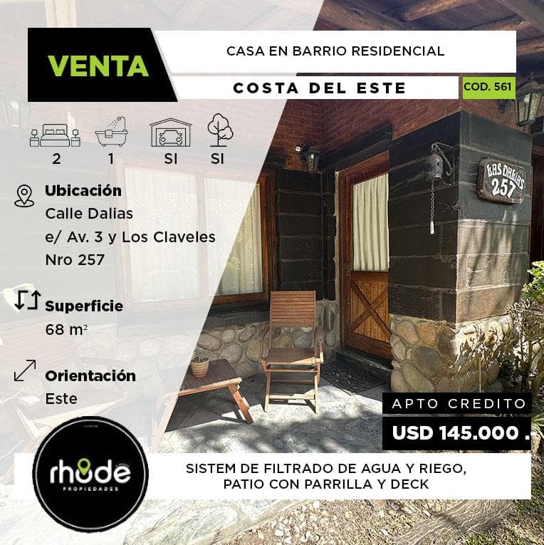Casa con dos habitaciones en Costa del Este - Calle Dalias e/ Av. 3 y Los Claveles al 257 - 1