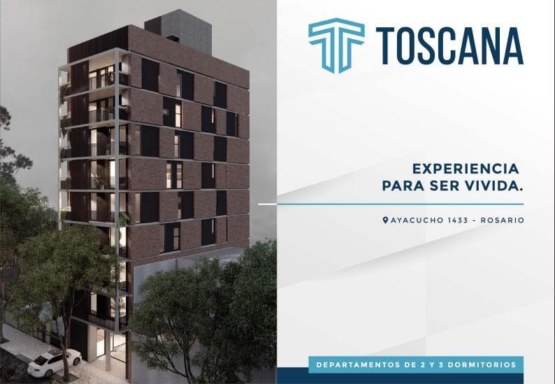 VENTA DEPARTAMENTO 2 DORMITORIOS BARRIO MARTIN - ROSARIO - AYACUCHO 1433 03 02 - TOSCANA - 1