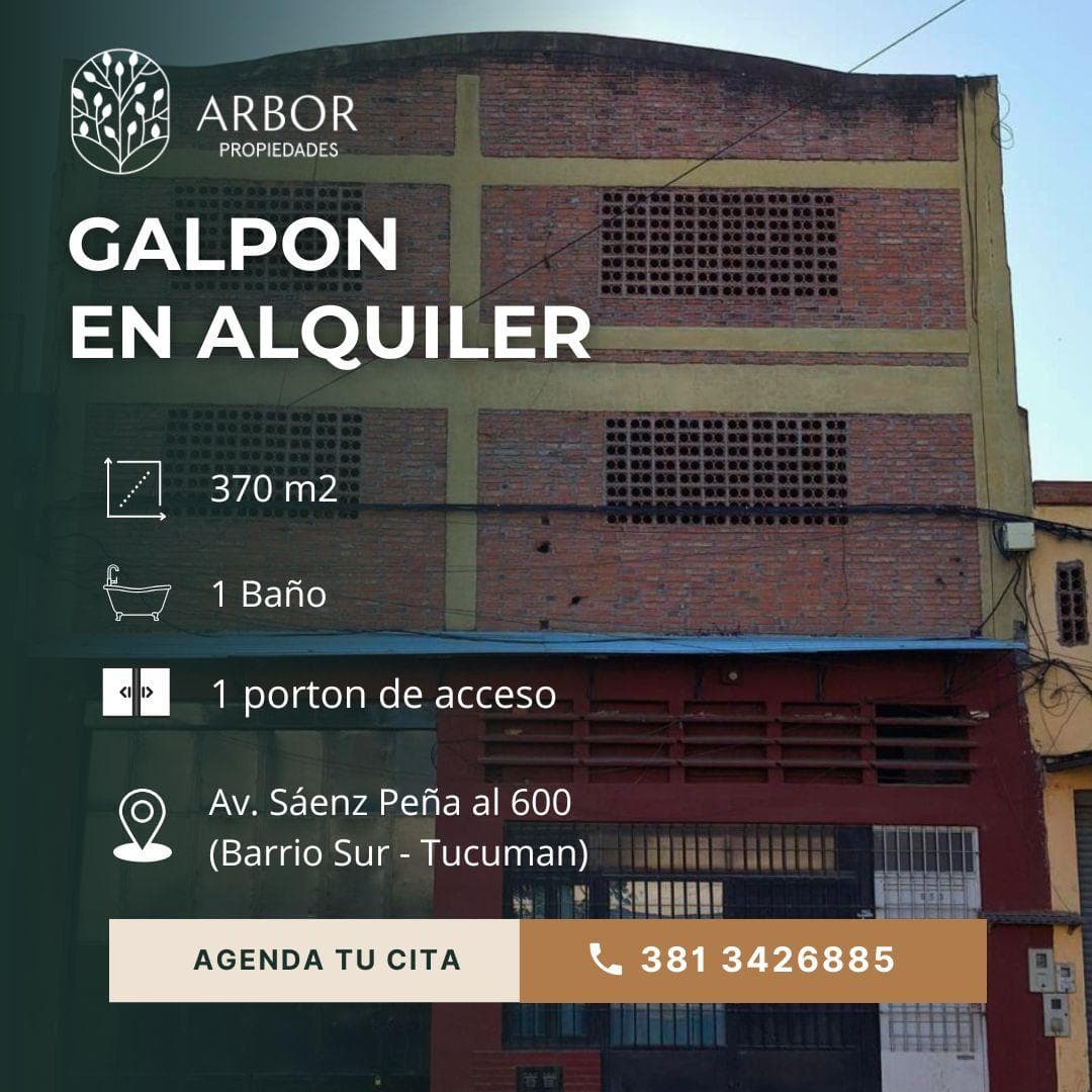 Galpón en Av. Saez Peña al 600 - barrio sur - 1