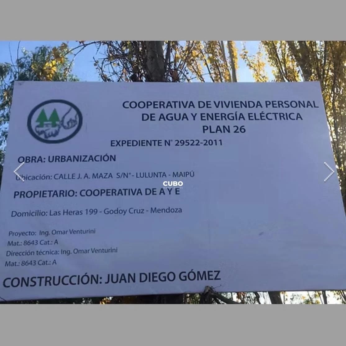 Venta Carpeta Lote 750 metros Plan 26 B° Agua y Energía - Lunlunta, Maipú. - 1
